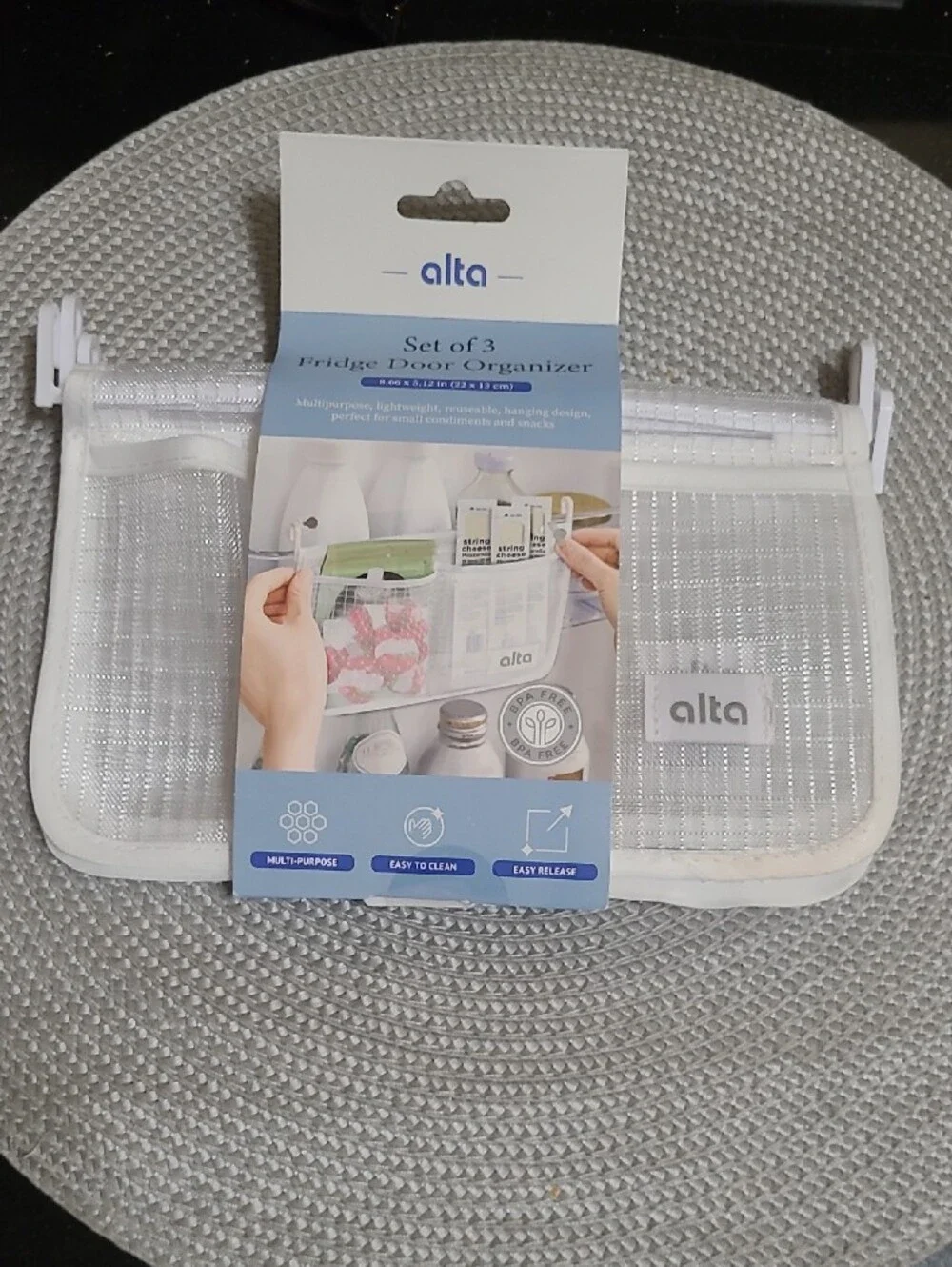 White Fridge Door Organizer Set